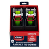 GRUNT 38mm x 4m Pro Ratchet Tie Down - 2 Pack