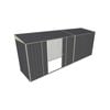 Build-A-Shed 1.2 x 5.2 x 2.0m Skillion Double Sliding Side Door Shed - Grey