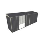 Build-A-Shed 1.2 x 5.2 x 2.0m Skillion Double Sliding Side Door Shed - Grey