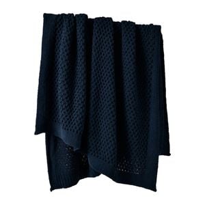 Bianca Sofala Throw Rug Polyester Chenille Indigo