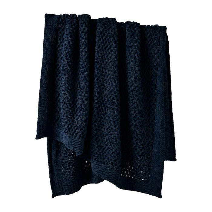 Bianca Sofala Throw Rug Polyester Chenille Indigo