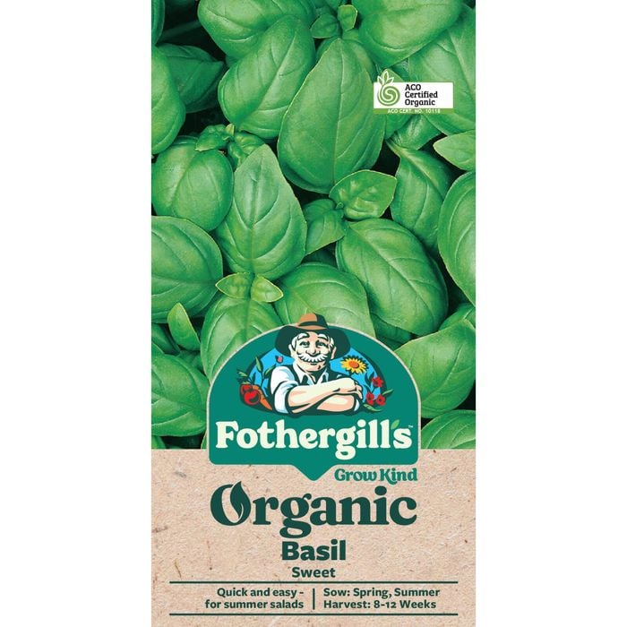 Fothergill's Basil Sweet Genovase Organic Seed