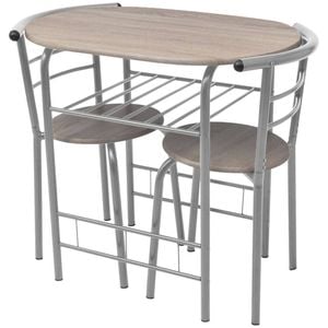 vidaXL Breakfast Bar Set Iron Dining Table and Chairs Kitchen Room Bistro