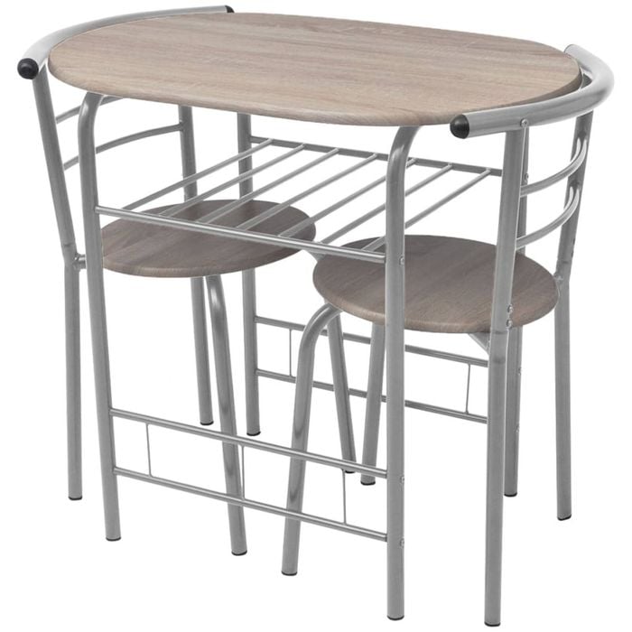 vidaXL Breakfast Bar Set Iron Dining Table and Chairs Kitchen Room Bistro