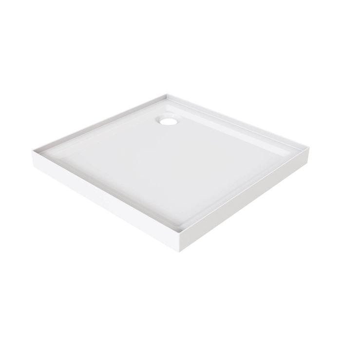Stein 1000 x 1000mm White 4-Sided Acrylic Offset Waste Tray 
