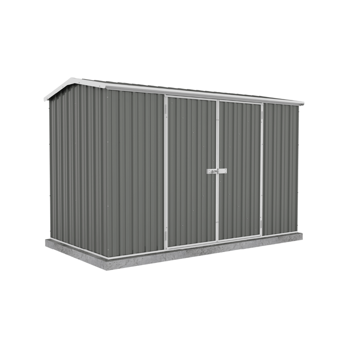 Absco Sheds 3.0 x 1.52 x 1.95m Woodland Grey Premier Double Door Garden Shed