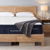 RoomSense Queen 34cm Medium Gel Memory Foam Mattress Bundle Oatmeal Bed Frame