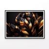 Black and Gold Feathers  Print 100% Australian Made 90x60cm  (Poster)