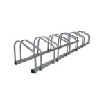 6 Bike Rack Floor Parking Storage Stand Bicycle Cycling Holder Portable Silver
