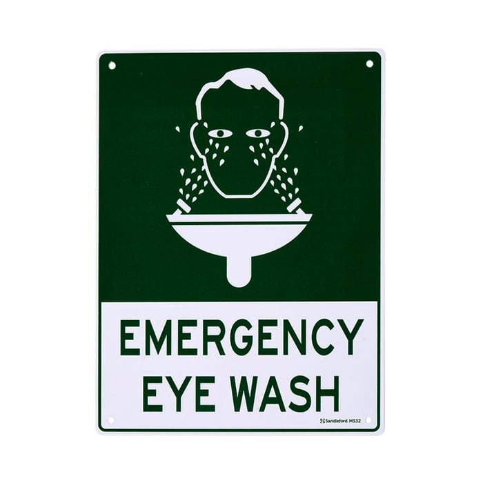 Sandleford 300 x 225mm Emergency Eye Wash Plastic Sign