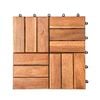 Syneco 30 x 30 x 2.2cm Acacia 12 Slats Floor Decking Tile - 9 Pack