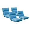 SOGA 4X Lounge Recliner Sofa Bed Chair Blue