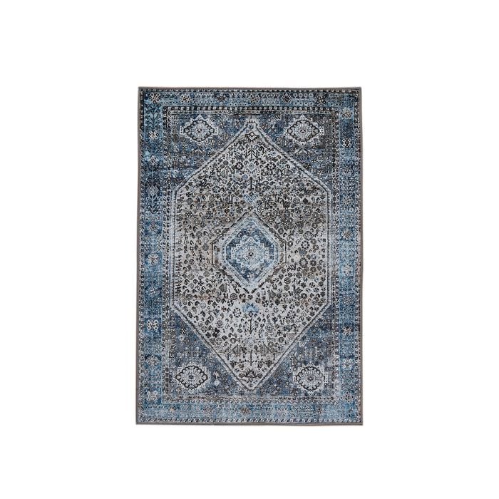 90 x 60cm Blue Shakespeare Polyester Indoor Mat