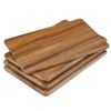 4pc Davis & Waddell Acacia Wood Individual Board Set 21x15cm Natural