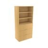 Lugna 1536 x 750 x 380mm Sand 3 Shelf 3 Drawer Storage Cabinet