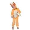 Bingo Premium Halloween Costume for Kids Official Bluey Red Heeler Jumpsuit with Headpiece Orange Colour, 3-5-YRS