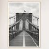 Galrie Timeless Brooklyn Bridge Black and White - Iconic Fine Art Photography Home Decor, Wood Frame, A1 60 x 84cm (23 x 33inch)