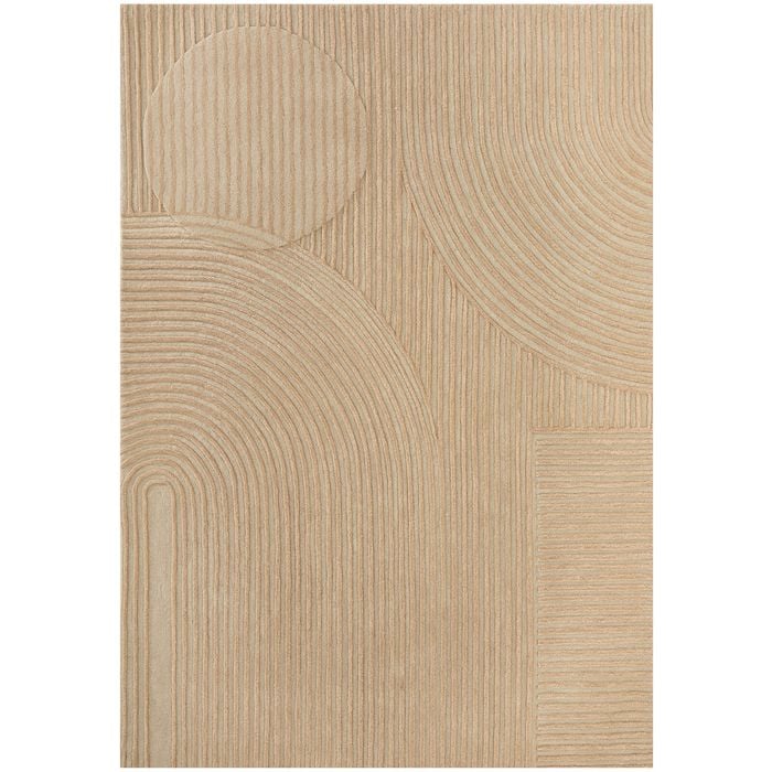 The Rug Connection Issey Archie Beige 225x155cm - Medium Hand Tufted Wool Indoor Floor Rug