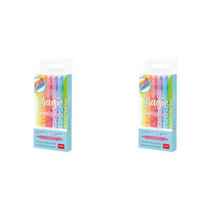 2x 6pc Legami Erasable Highlighters Pen Writing Stationery Set Assorted Colour