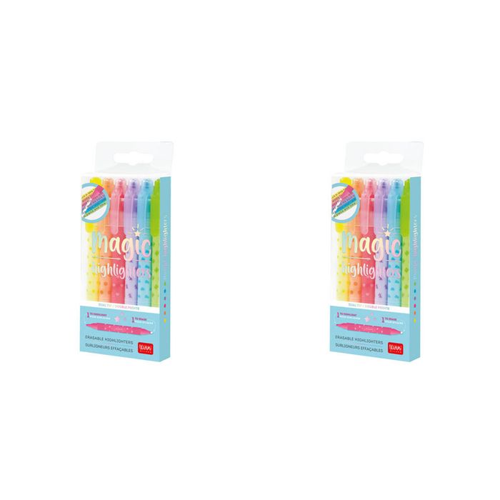2x 6pc Legami Erasable Highlighters Pen Writing Stationery Set Assorted Colour