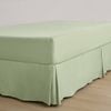 Dreamaker Superfine Washed Microfibre Pleated Valance Sage Green King Single Bed
