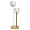 Telbix Zaha Contemporary Table Desk Lamp Light Metal Crystal Clear Antique Gold