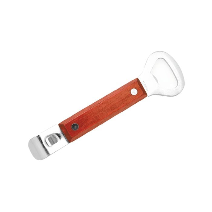 Cuisena Can & Bottle Opener w/ Wooden Handle - Brown
