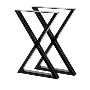 Rapid 500 x 732 x 50mm Black Steel Tube San Pedro Desk Leg