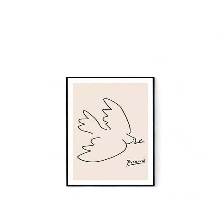 Aura Furniture 300mm*400mm White  Teyr Framed Wall Art