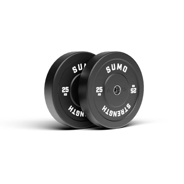 Sumo Strength 25kg Black Rubber Bumper Plate (pair)