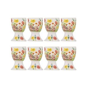 2x 4pc Ashdene Playful Bunnies Egg Cup Holder Serveware Set