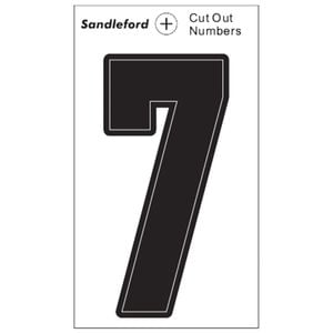 Sandleford Cut Out Numeral "7" 85mm Black Self Adhesive