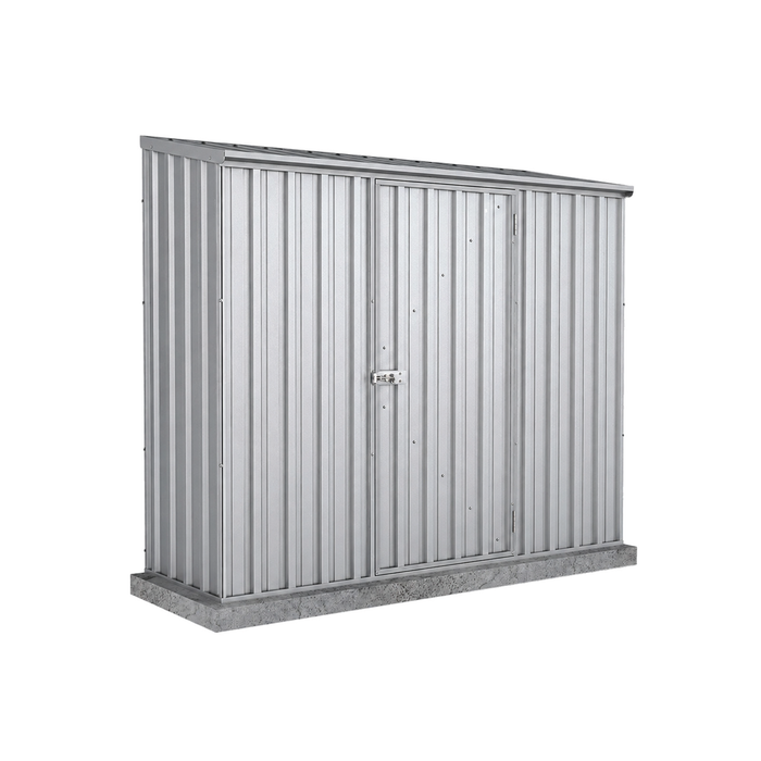 Absco Sheds 2.26 x 0.78 x 1.95m Zincalume Single Door Space Saver Garden Shed