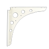 Carinya 200 x 200 x 25 x 2mm Euro Bracket - single - White