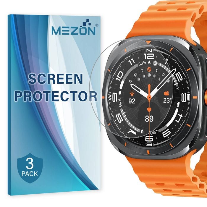 3 Pack MEZON Samsung Galaxy Watch Ultra (47 mm) Ultra Clear TPU Film Screen Protectors