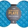 Slowdog Cyan Blue Slow Pet Feeder Plate for Dogs to Slow Feeding Time