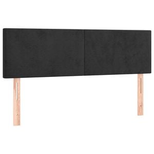 vidaXL Headboards Upholstered Wall Bed Header Bedroom 2 pcs Black 72 cm Velvet