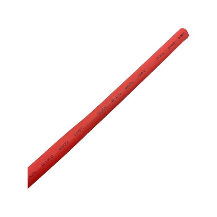 Click 12mm x 1.2m Red Heat Shrink Thin Wall Tubing
