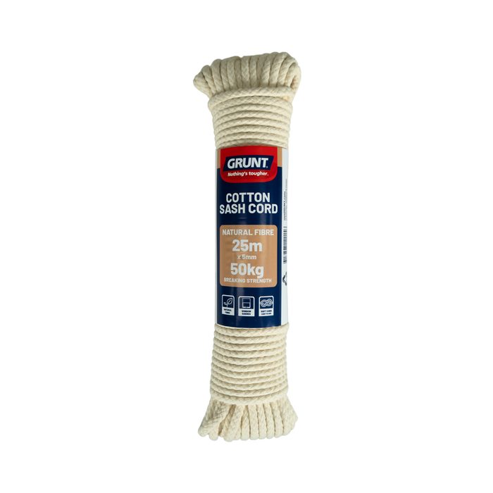 GRUNT 5mm x 25m Cotton Sash Cord