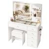 Artiss Dressing Table Led Vanity Desk Set Stool  White