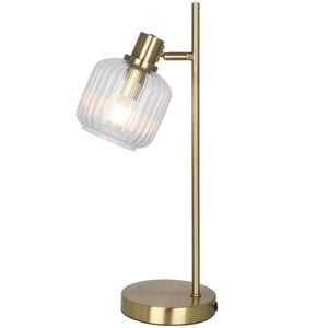 Orbix Table Lamp Fluted Glass & Brass