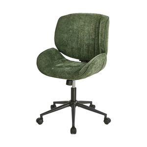 Oikiture Armless Office Chair Mid Back Swivel Gaming Desk Chair With Wheels Green