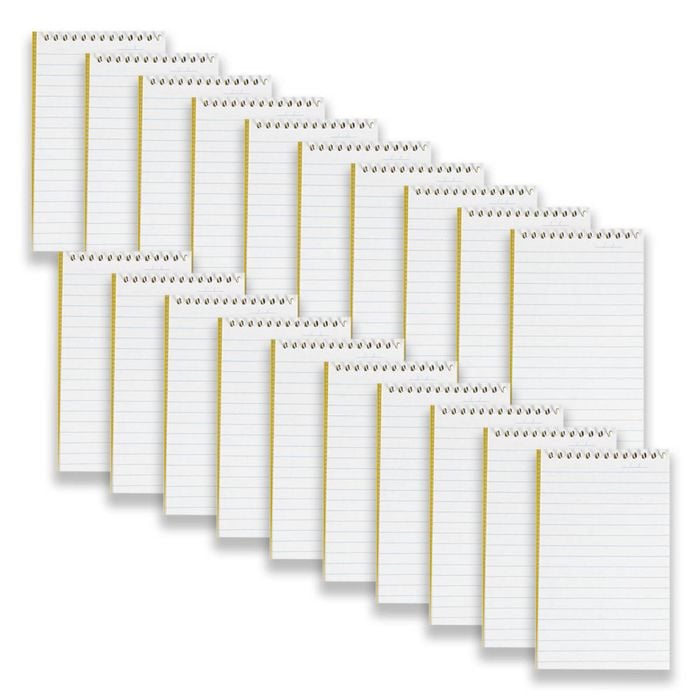 20pc Spirax 541 Notebook/notepad 147x87 7mm Ruled 96-pages Stationery Yellow