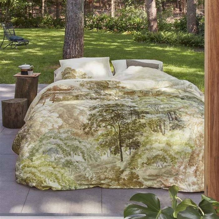 Bedding House King Green Arcadia Green Cotton Sateen Quilt Cover Set
