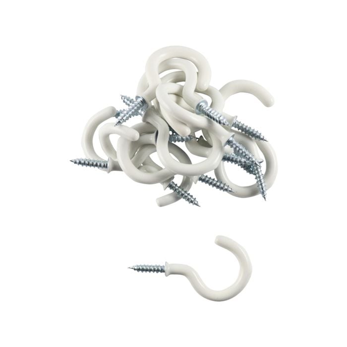 Everhang 21mm White PVC Cup Hook - 15 Pack