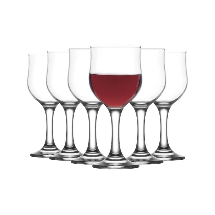 LAV Nevakar Stemmed Red Wine Tulip Glasses - 240ml - Pack of 12