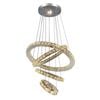Eli & Co. Lighting Malara 4-Ring Dimmable Crystal Chandelier – Silver Finish