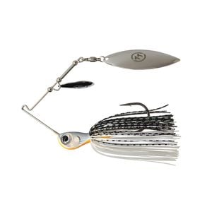 TT Lures 3/8oz Tornado+ Tandem Blade Spinnerbait Lure - WHITE NIGHT