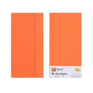 Quill Envelope 25pk 80gsm (DL) (Orange)
