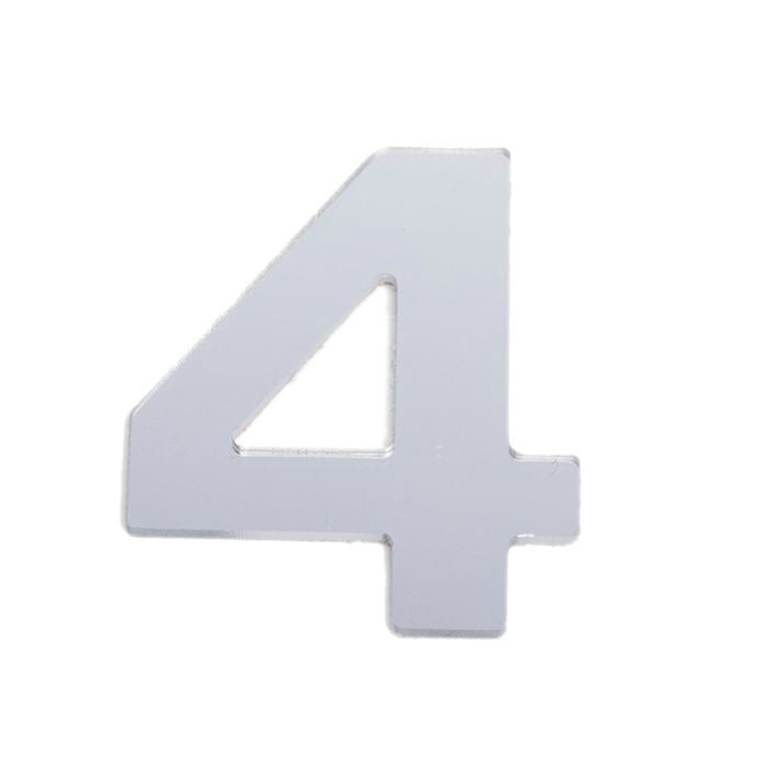 Sandleford 25mm Silver Self Adhesive House Number 4